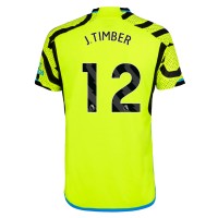 Camisa de Futebol Arsenal Jurrien Timber #12 Equipamento Secundário 2023-24 Manga Curta